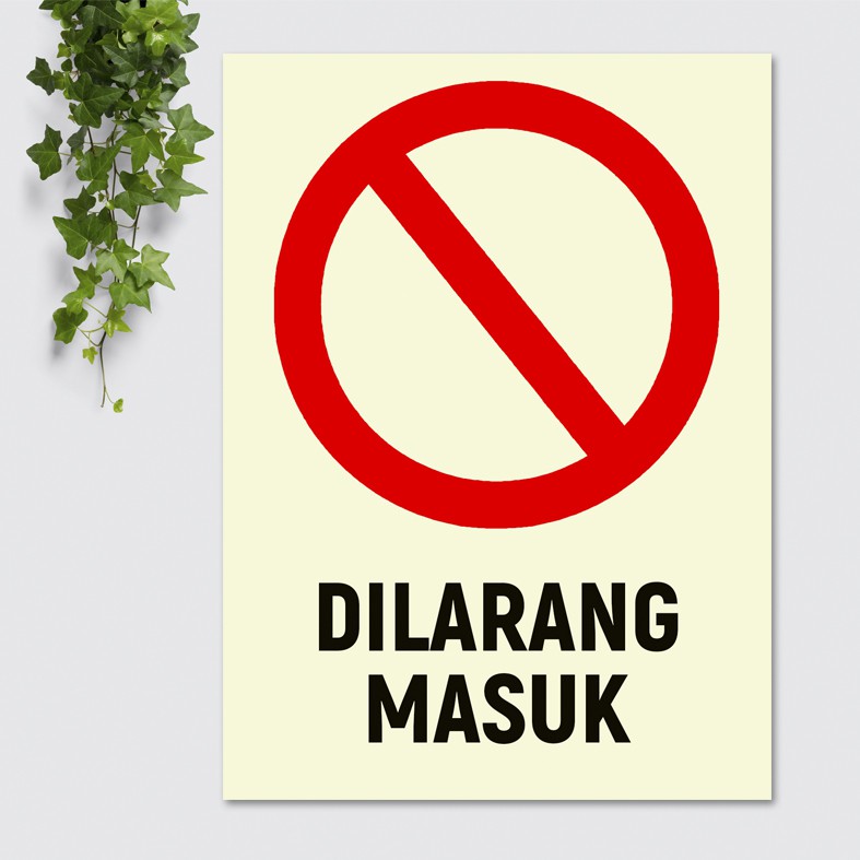 Hiasan Dinding Pajangan Poster Kayu Kantor Sign Dilarang Masuk (SSD)