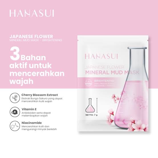 HANASUI Mineral Mud Mask | Hanasui Sheet Mask | Masker Wajah