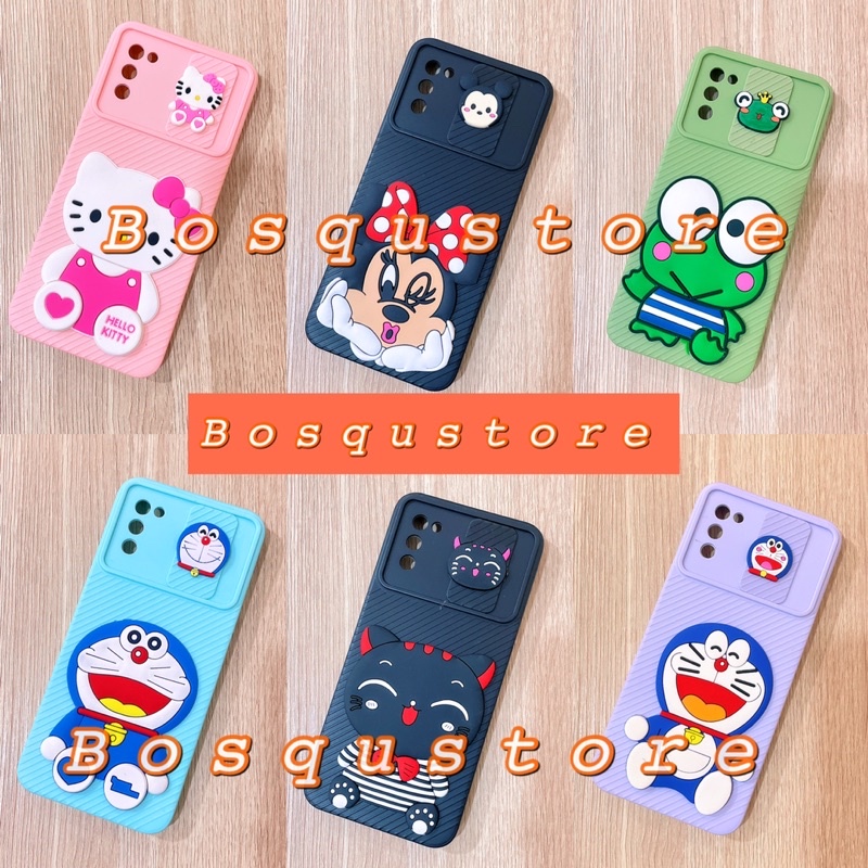 CASE SLIDE CAMERA REDMI NOTE 11/ NOTE 11PRO/ NOTE 10/ NOTE 10S/ NOTE 10PRO/ NOTE 10 5G/ NOTE 9/ SOFT CASE MACARON SLIDE CAMERA KARAKTER KARTUN