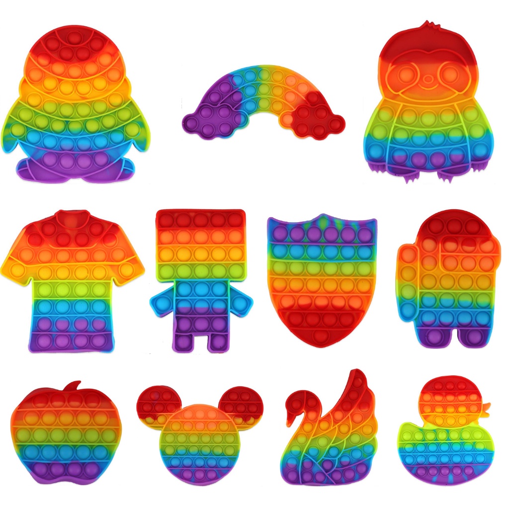POP IT RAINBOW Mainan Anak Fidget Toys Game Toys-2
