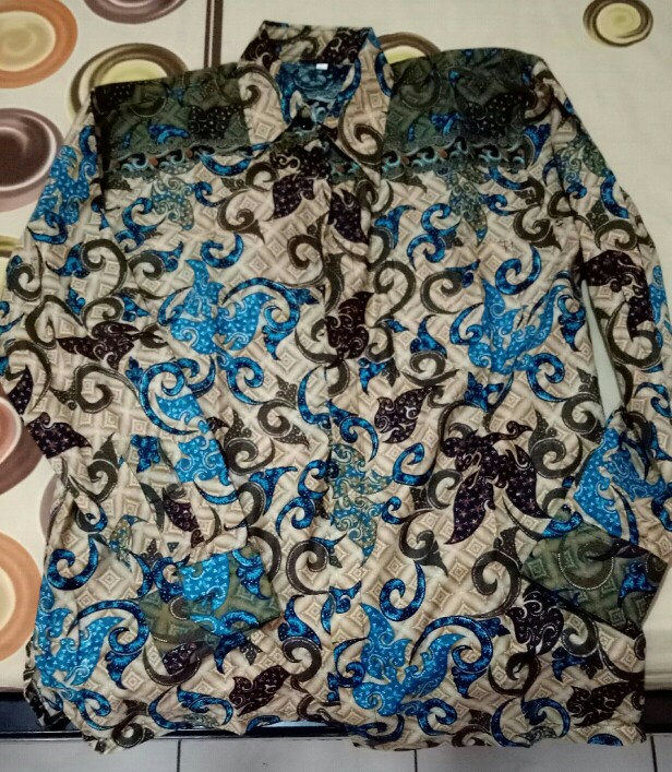 Kemeja Batik Pria Lengan Panjang Size M L Xl Xxl Bswart Batik Hrb026