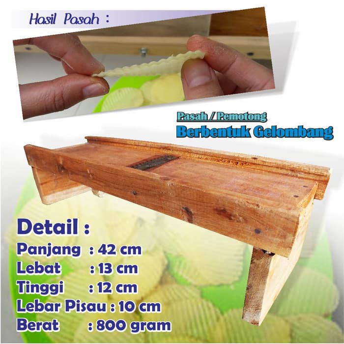 Alat Pemotong Pepaya Ketela Kentang / Alat Pengiris Gelombang Manual