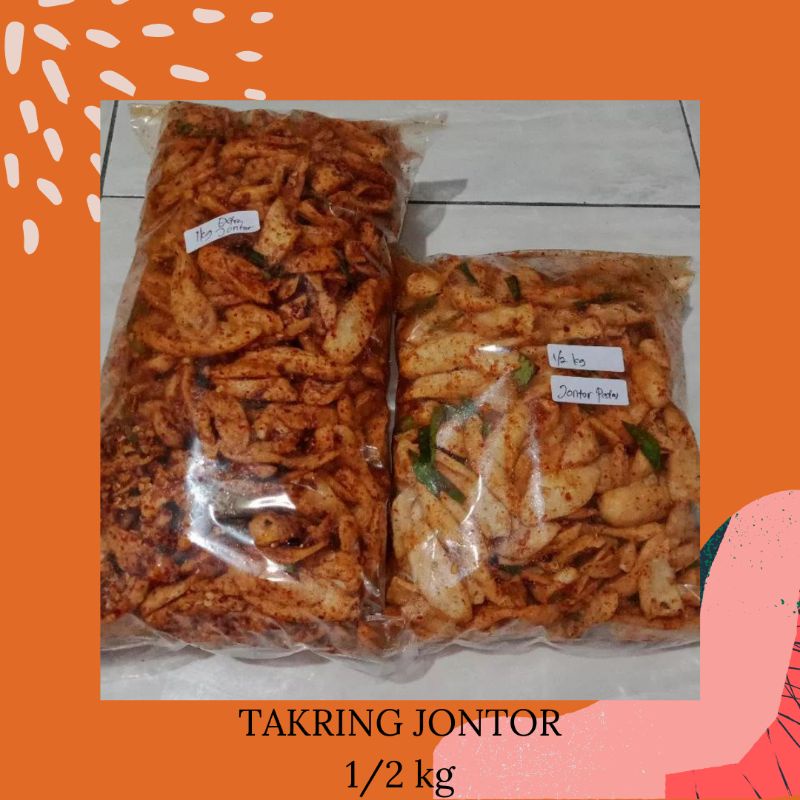 

Makanan ringan takring jontor/otak-otak kering/otak-otak ukuran 500 gr