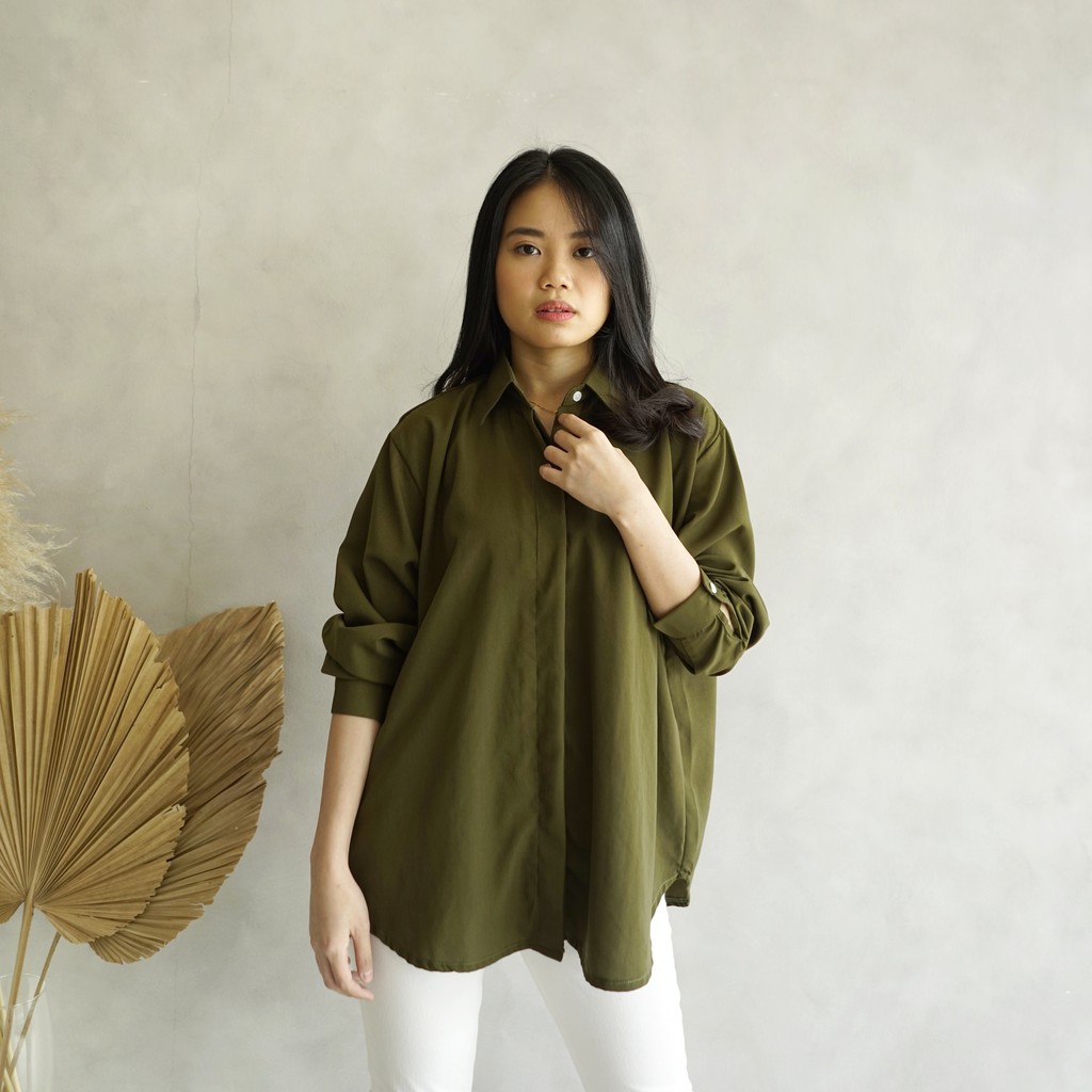 KANIA  Loose Shirt - Kemeja Wanita Polos | MARU-1