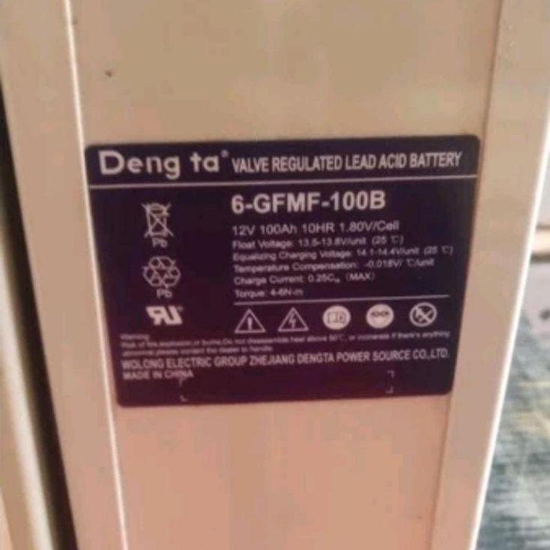 battery vrla dengta 100ah