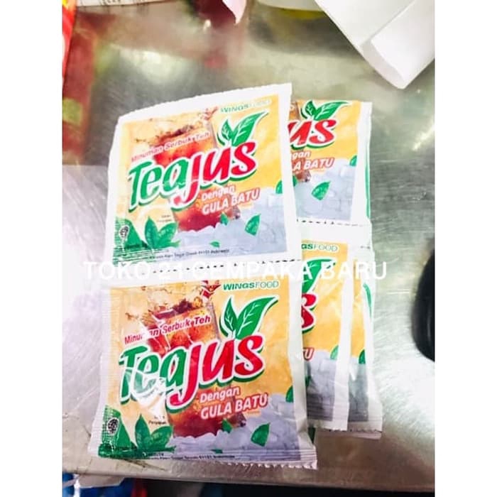 

TeaJus Rasa GULA BATU 1 renceng isi 10 sachet |Teh Tea jus Manis Bubuk