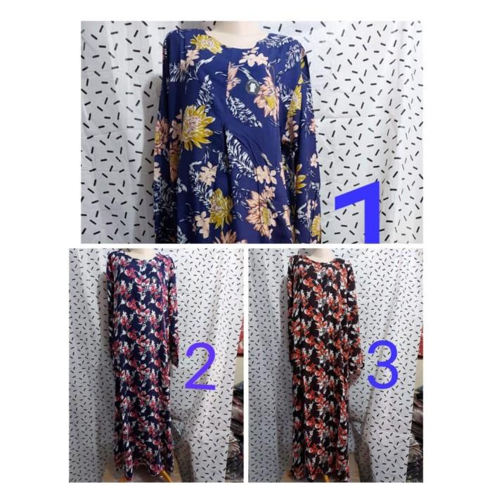 M/L/XL--GAMIS DASTER/St. Yves//Daster MUSLIM//LENGAN PANJANG/MOTIF - 1 - BIRU, L