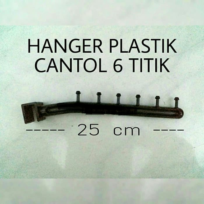 hanger suling plastik titik 6 paku