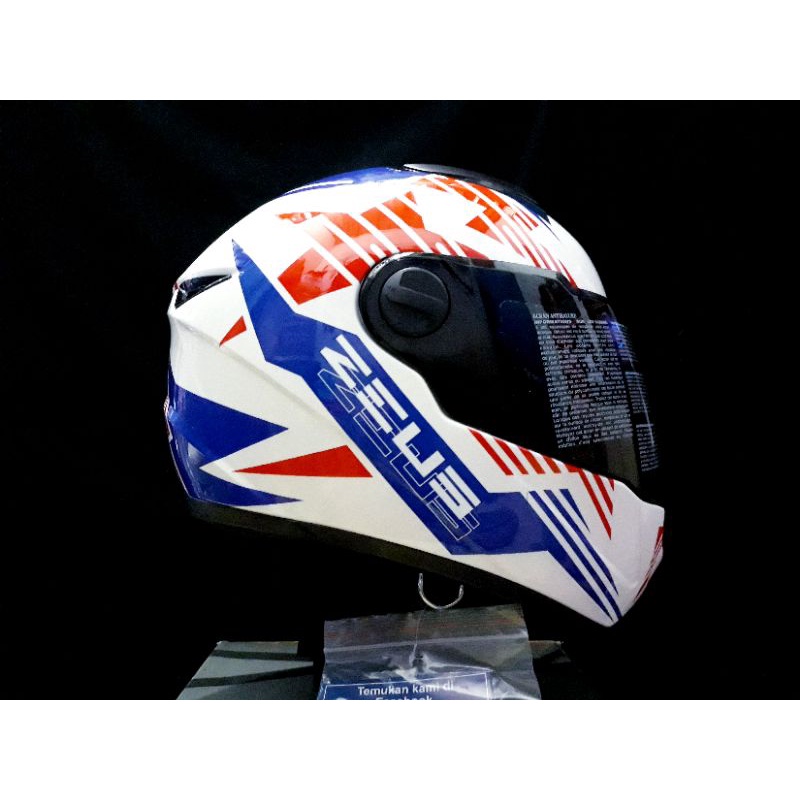 ZEUS HELM ZS 811 MOTIF | WHITE BLUE RED | ZEUS HELM ORIGINAL