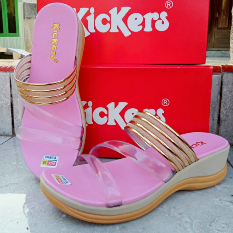 Sendal Wanita Kekinian Sandal Wanita Terbaru Wedges Murah Slip Sandal