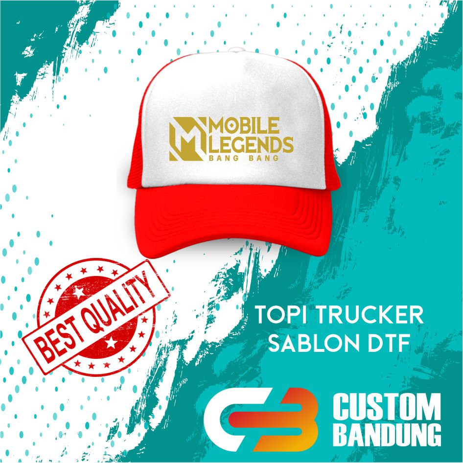 Topi Trucker MOBILE LEGEND 2  Pria Wanita Topi Jaring Aura Jala Trucker Cap Bisa Tulis Nama Bisa COD Original High Premium Quality