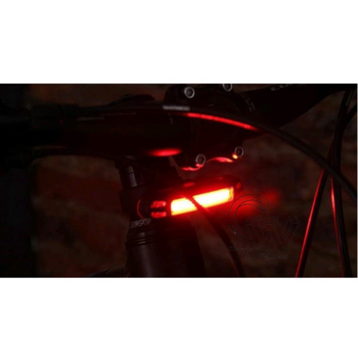 Cheaper-Lampu Sepeda Belakang 2 Warna Bike Light Super Terang USB Rechargealbe Head Light