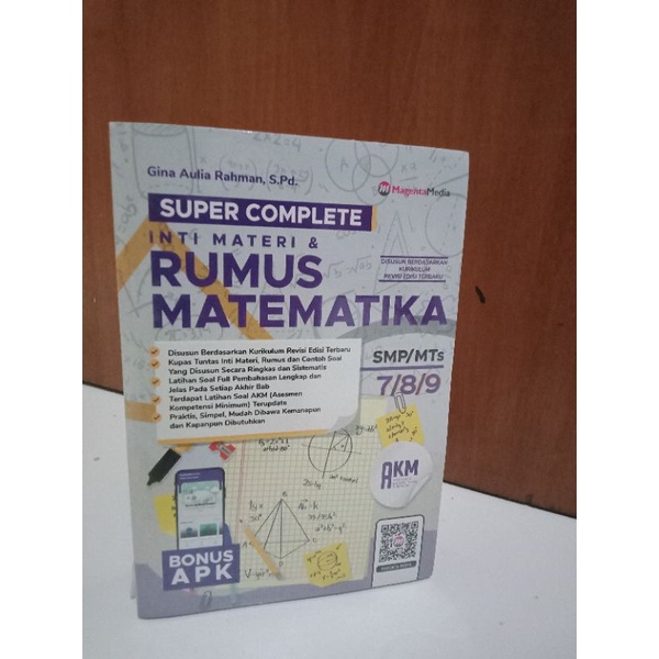 Buku Pelajaran SMP Super Complete Inti Materi & Rumus Matematika Smp Kelas 7,8,9