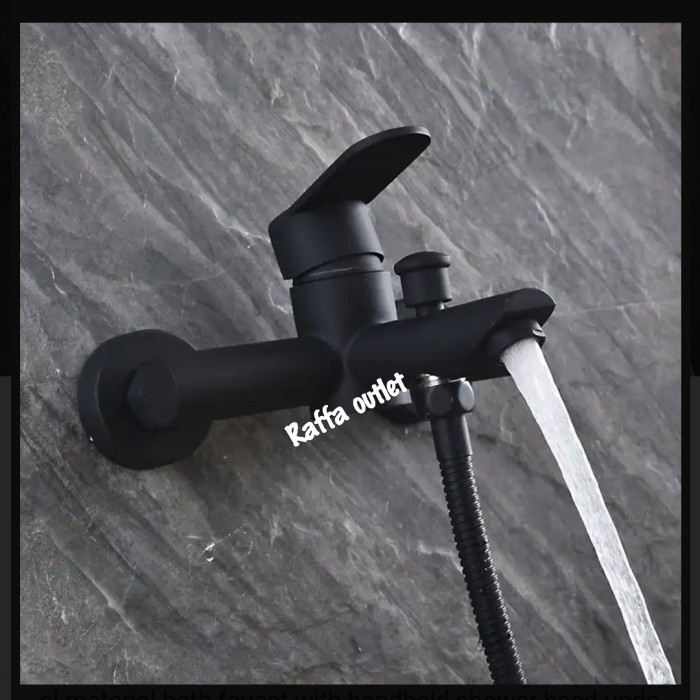 Mandi-Shower-Kepala- Kran Bathtub Panas Dingin Hitam/Kran Bathtub Shower -Kepala-Shower-Mandi.