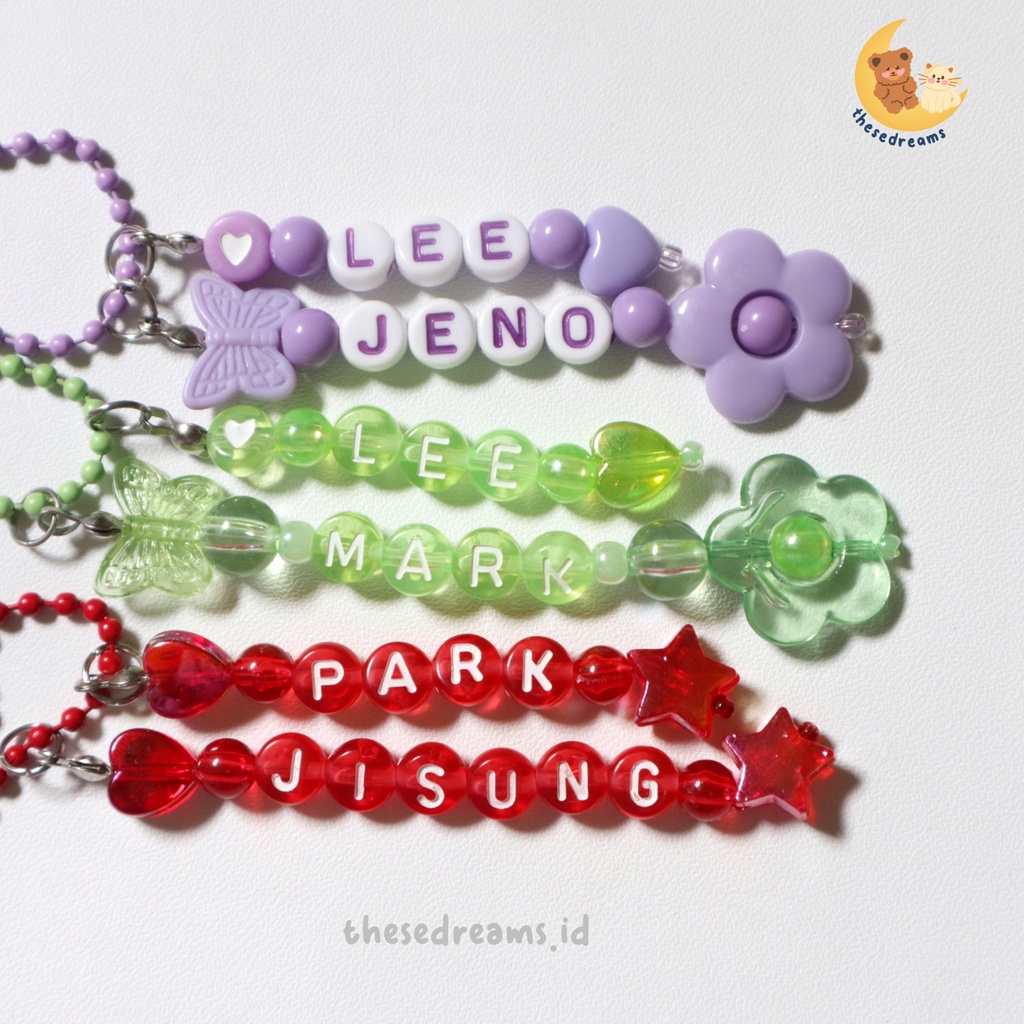 [NCT Ver2] Custom Kpop Keyring | Custom gantungan HP KPOP NCT | 2Line