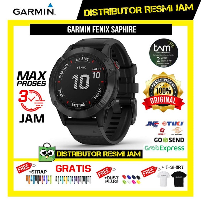 GARANSI RESMI TAM 24 BULAN GARMIN FENIX 6 FENIX6 SAPPHIRE 010-02158-45