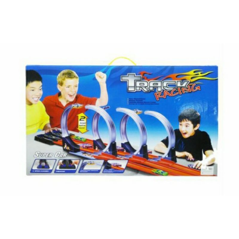 track racing hotwheels arena balap mobil mobilan diecas 3 jalur