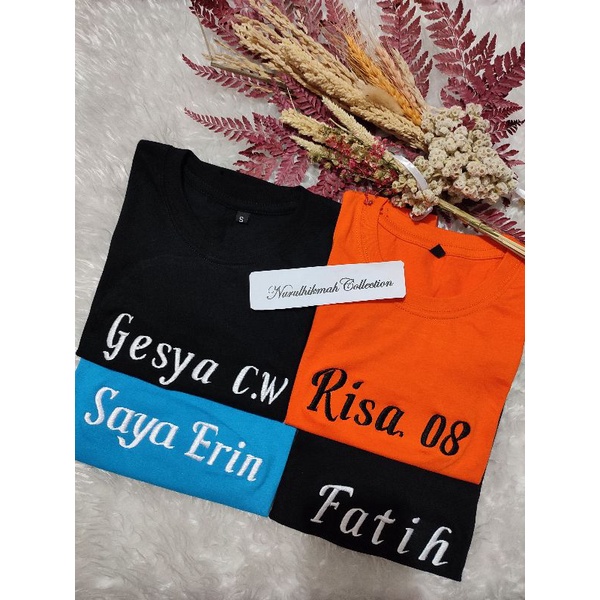 Kaos Anak Tangan Pendek Unisex GRATIS Bordir Nama Suka-Suka (SIZE L, XL, XXL)