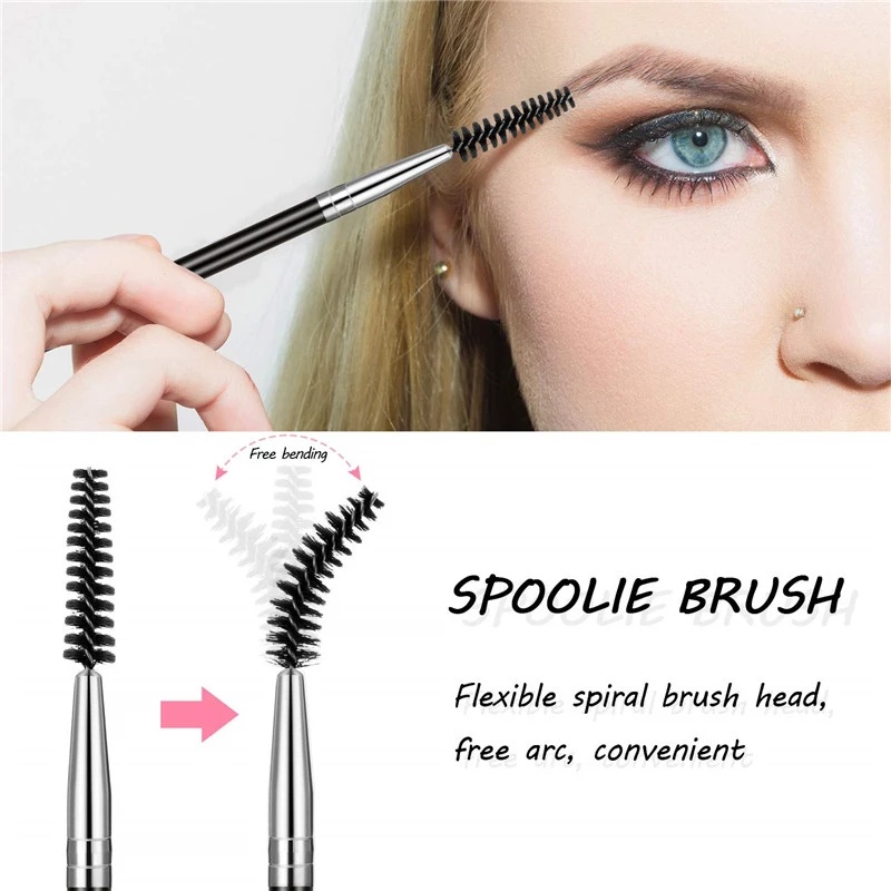 [1 Piece Eyebrow Eye shadow Edge Brush with Reel Brush ] [Eyes Professional Brushes] [Beauty Makeup Tools]