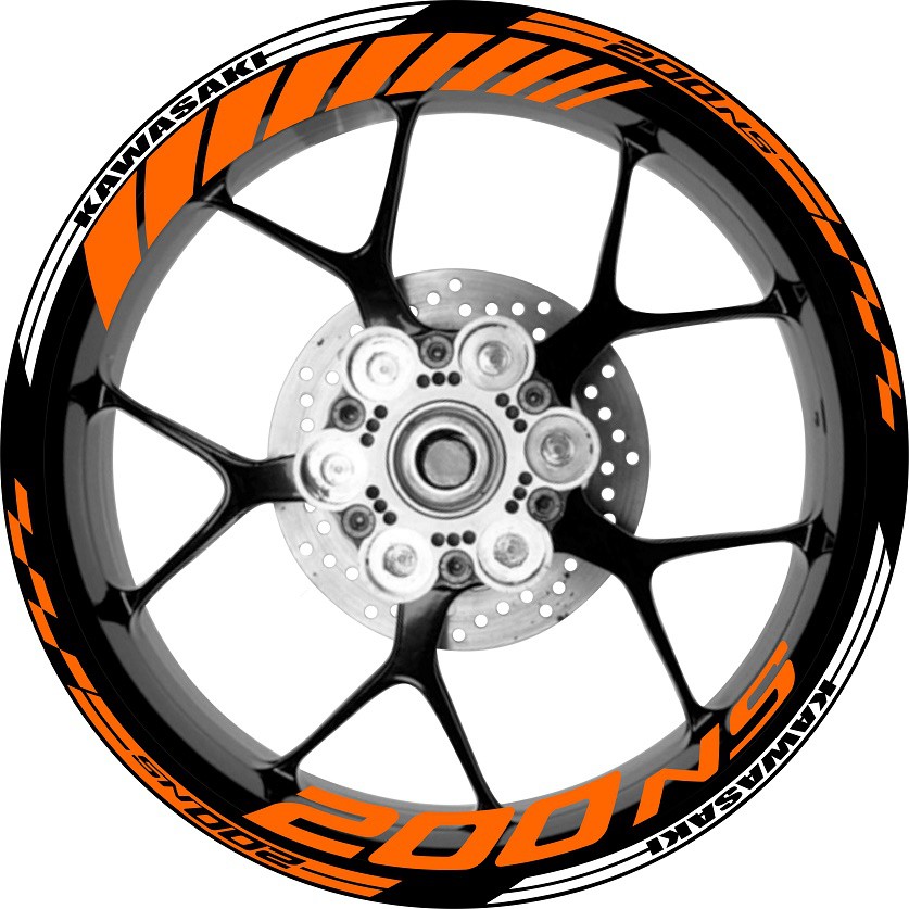 Stiker velg wheel striping kawasaki 200Ns motogp uk velg 17inch