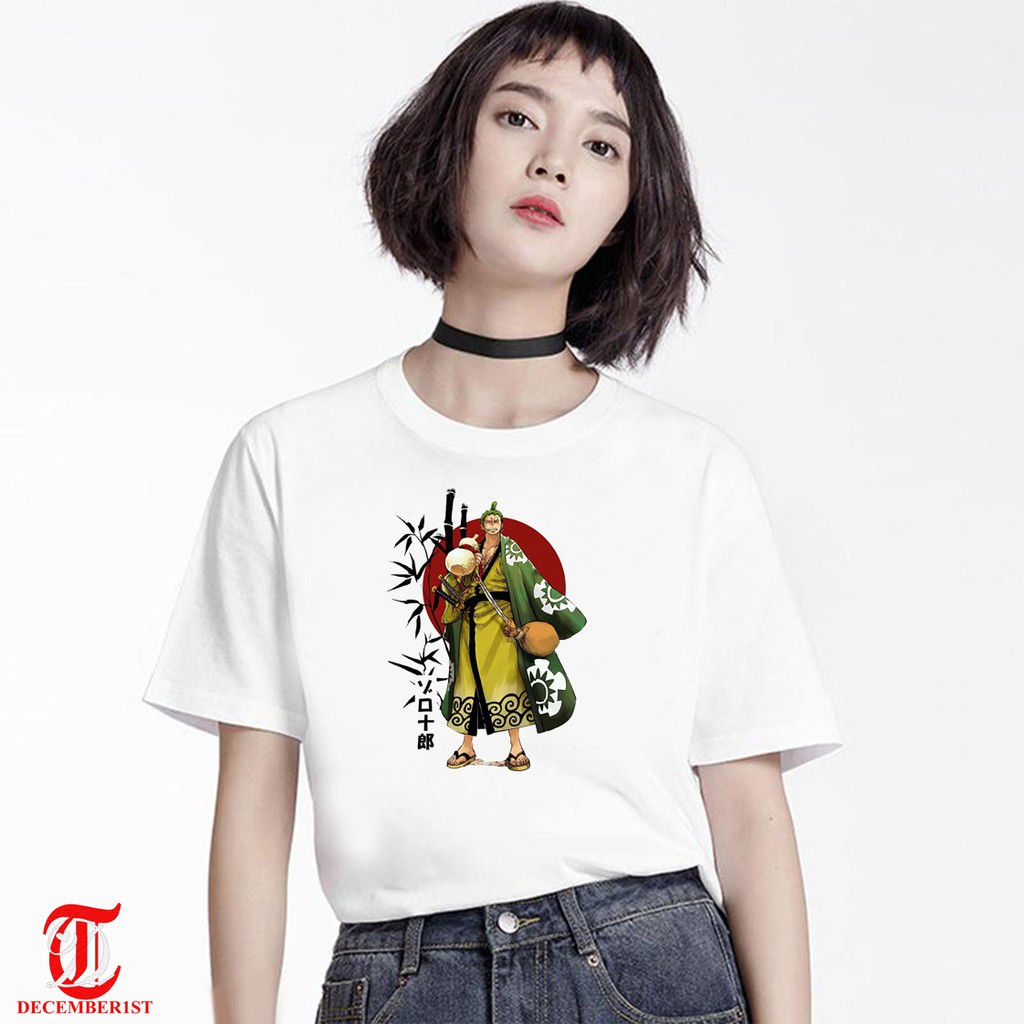 Kaos Anime One Piece Roronoa Zoro Negeri Wano - Baju Pakaian Atasan Pria Wanita