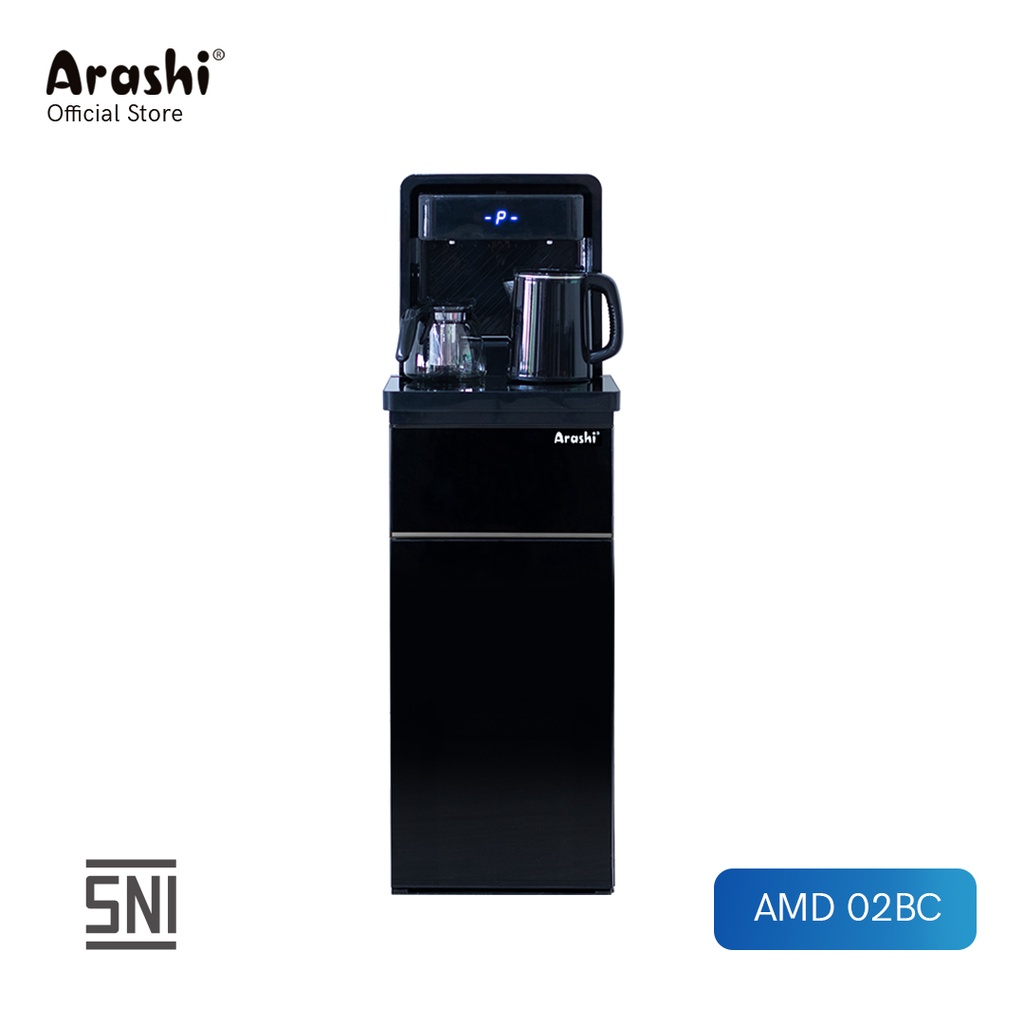 Arashi Multifunction Dispenser AMD 02BC / Hot &amp; Cool / Galon Bawah