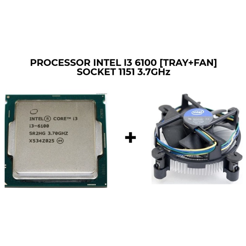 Processor i3 6100 3.7 GHz + fan socket 1151