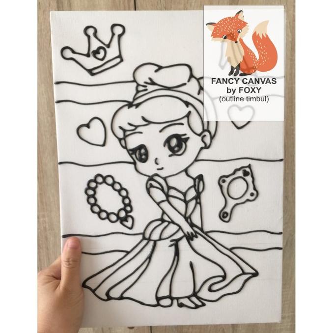 

kanvas lukis anak gambar CINDERELLA