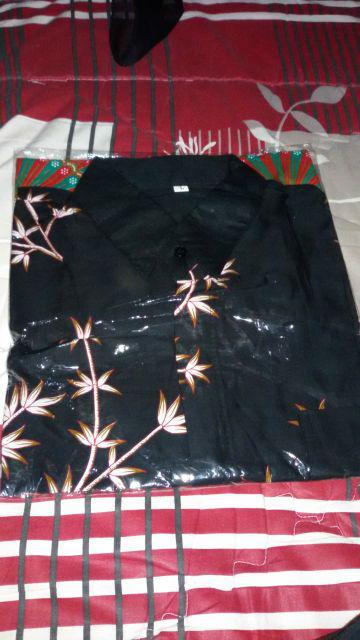 Risna Batik Hrb26 Kenongo Kemeja Hem Pendek Padi Pekalongan M L Xl Murah Keren Batik Pria Wajik Biru