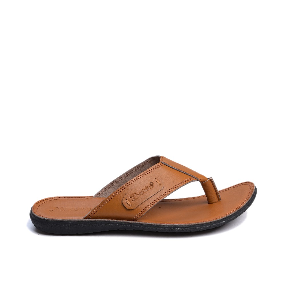 Sandal Pria Full Kulit asli 100% - Sendal Japit Barlin Original - SM02