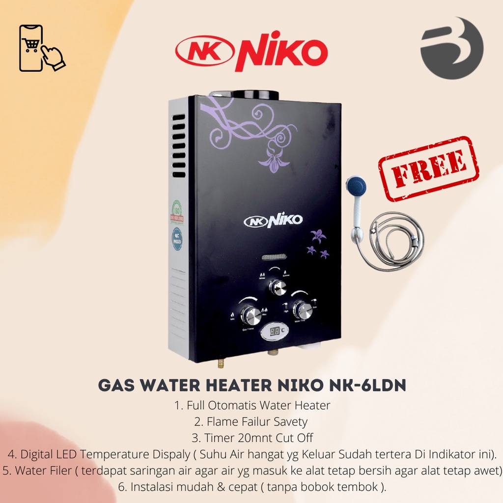 Gas Water Heater NIKO NK-6LDN
