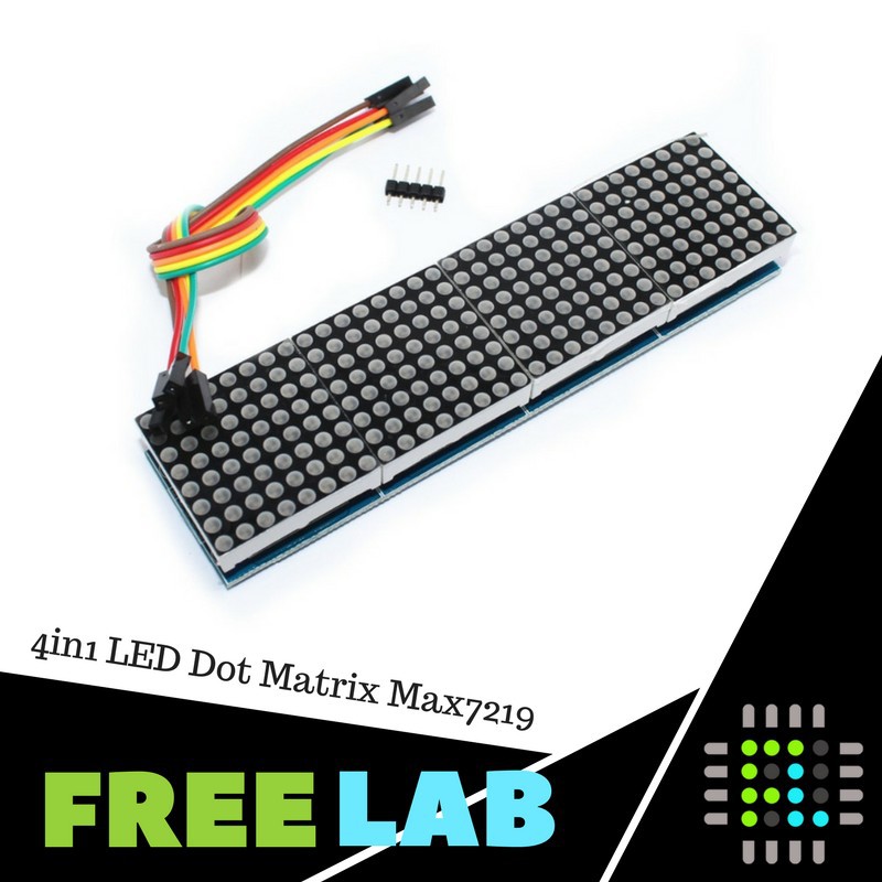 4in1 LED Dot Matrix Running Text Modul - Merah