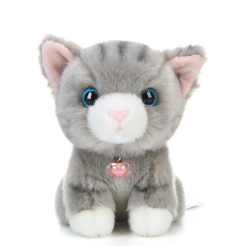 Simulation Siamese Shorthair Super Cute Cat Toy Plush Stuffed Doll Props