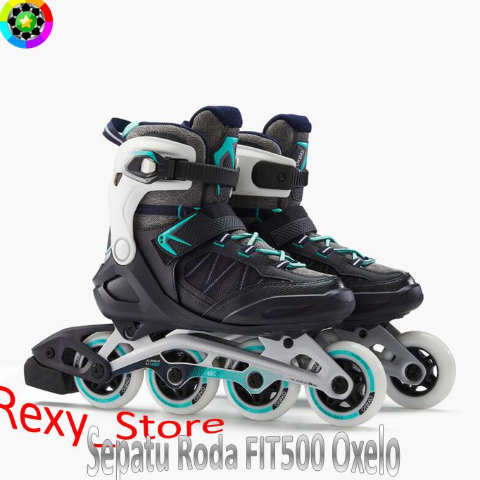 SEPATU RODA WANITA DEWASA OXELO FIT500 INLINE SKATE FITNESS FREESTYLE