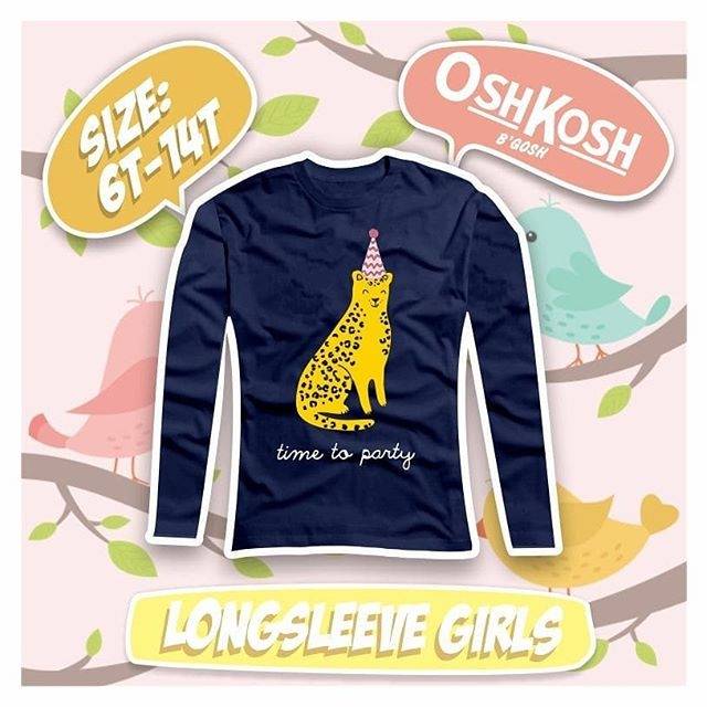 Kaos OshKosh Macan Tutul Hitam