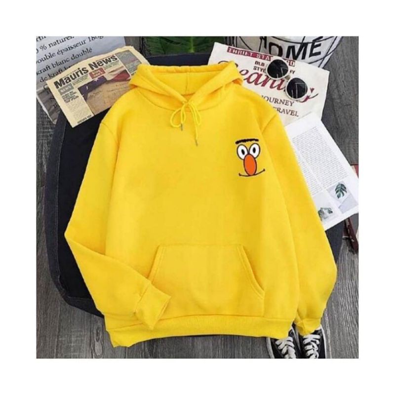 Sesame Bert Hoodie Fleece Unisex