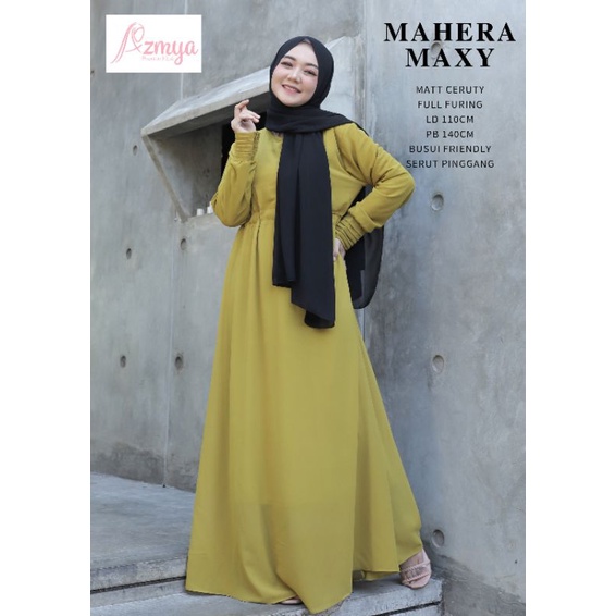 Mahera Maxy bahan Ceruty Full Furing LD 100cm busui