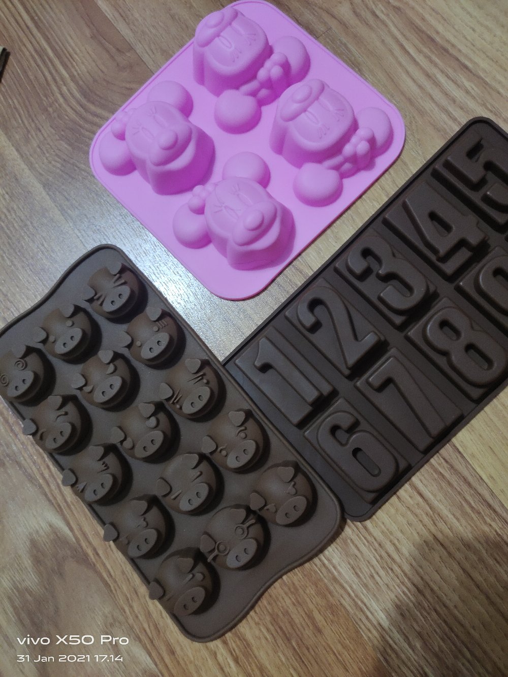 Cetakan Silicon Minnie Mickey Mouse Disney/ Cetakan Coklat / Cetakan Jelly / Cetakan Es Batu Bento