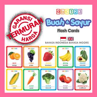 Flashcard Huruf Angka Hewan Hijaiyah Buah Sayur Warna 