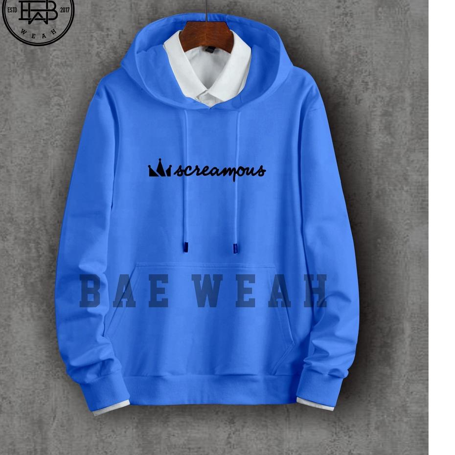 [PRODUK VTPZA]  COD Jaket Sweater Hoodie Pria Distro SCREAMOUS Original Big Size Jumbo M - XXL WRL