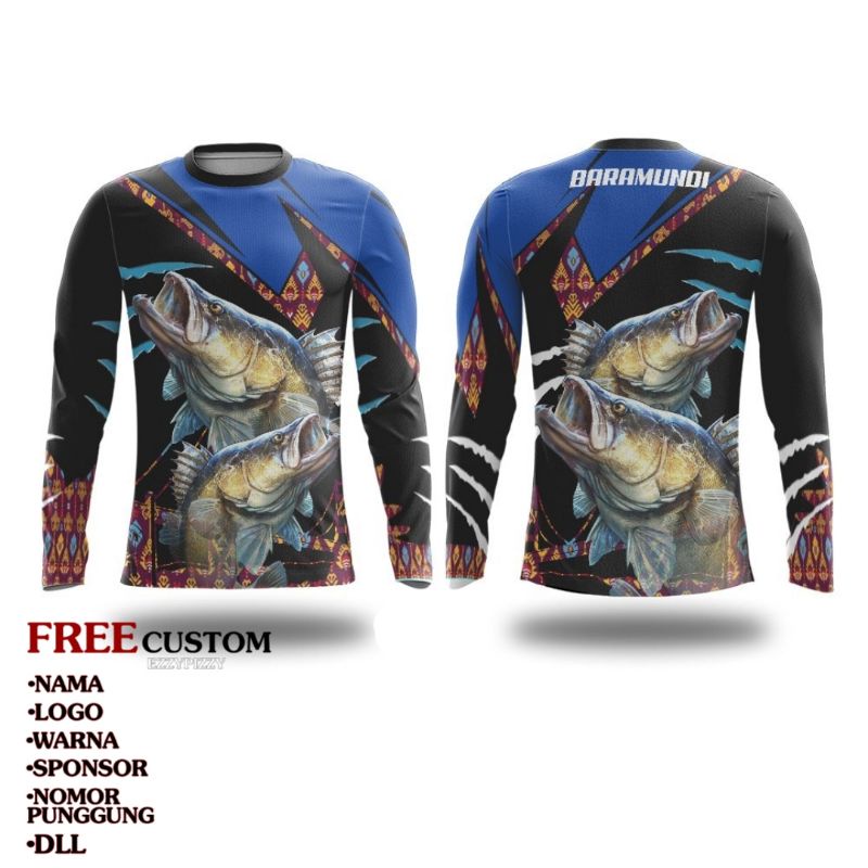 Baju Jersey Mancing Mania - Jersey original Mancing - Design Sentuhan Batik 20221