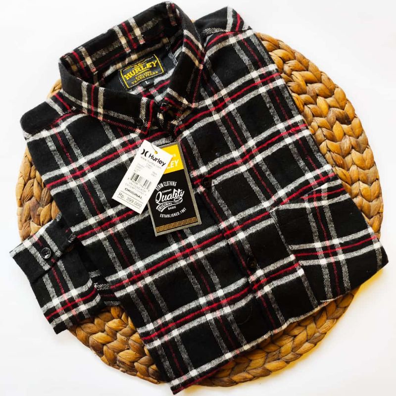 Kemeja Flanel Pria Dan Wanita  Premium Lengan Panjang Hurley Original