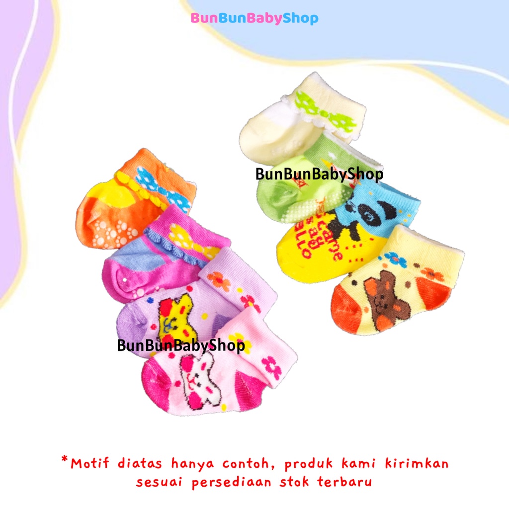 Kaos Kaki Bayi Lipat Tekuk Perlengkapan Lahir Baby Newborn Lucu Murah Perempuan Laki New Born Anak Karakter Panjang Cewek Cowok Halus Motif