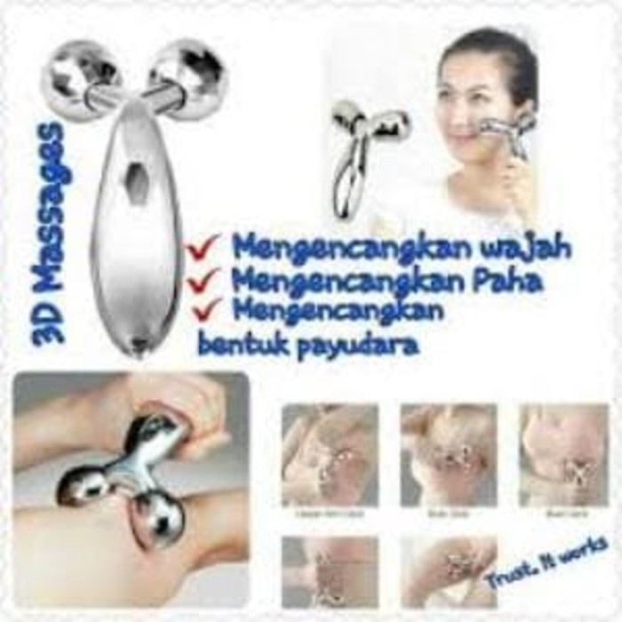 3D Massager Pengencang Wajah Body Skin Care Pijat Kesehatan Tubuh Waja