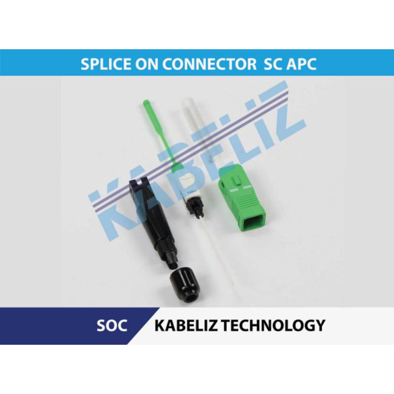Splice On Connector SOC Konektor SC APC Sambungan Fiber Optik FTTH