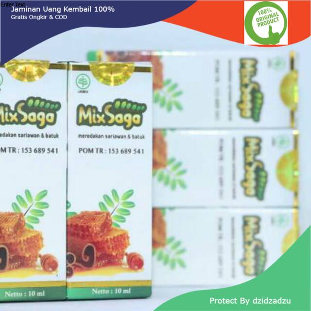 

Mix Saga Obat Herbal Untuk Anak Batuk Dan sariawan POM Asli Original