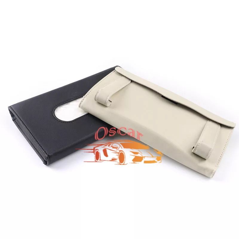 Tissue holder / tempat tissue mobil model jepit warna hitam / black/Cream