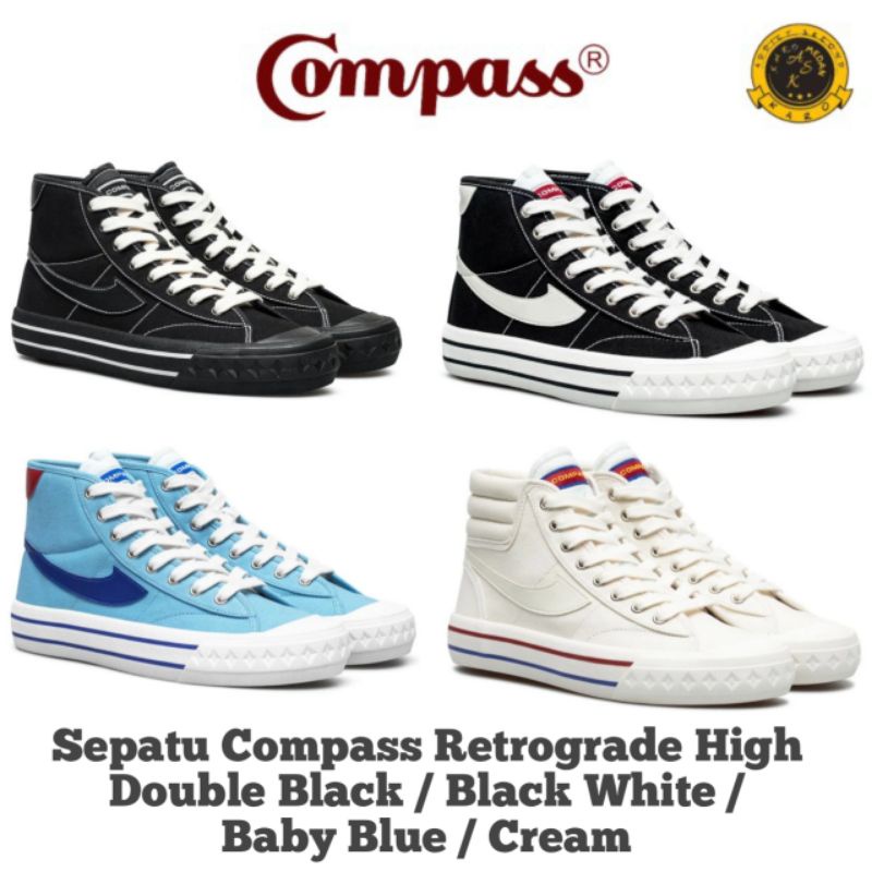 Compass Retrograde High Black White/Double Black/Baby Blue/Cream