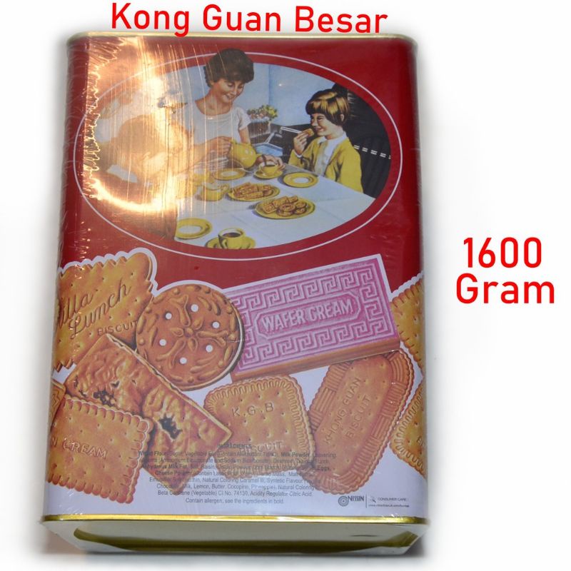 

Khong guan kaleng besar 1600 gram kong guan assorted biscuits besar 1600gram