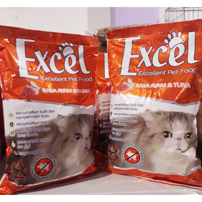 Makanan Kucing EXCEL CHICKEN TUNA Kemasan 500GR